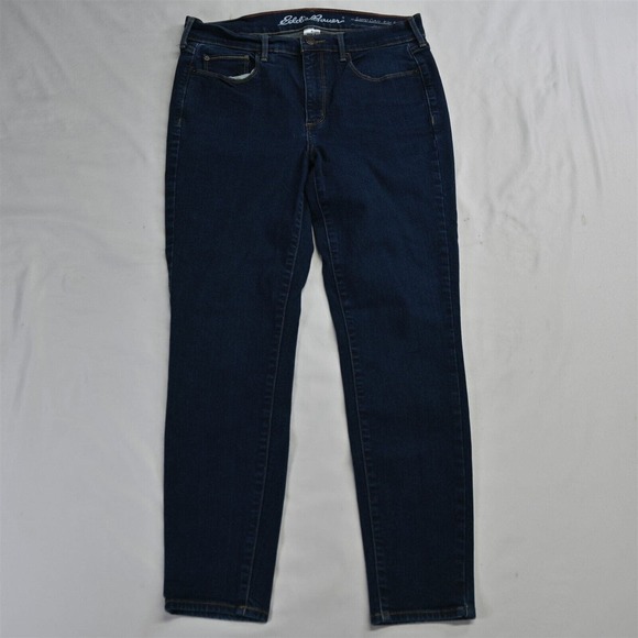 Eddie Bauer 8 Slightly Curvy High Rise Skinny Medium‎ Stretch Denim Womens Jeans - Picture 1 of 7